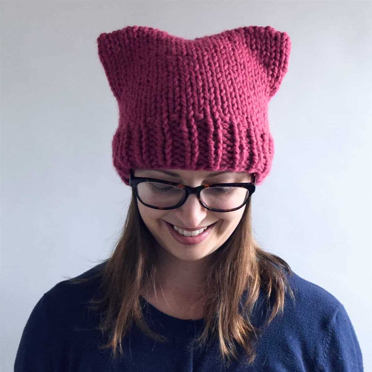 Knitted cat beanie pattern