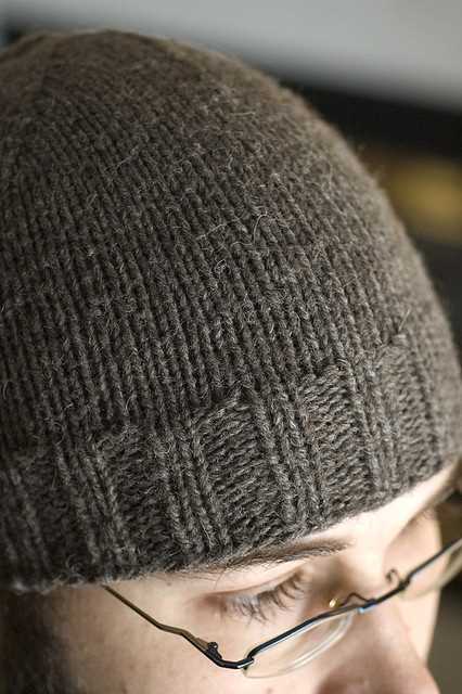 Men's beanie knitting pattern straight needles