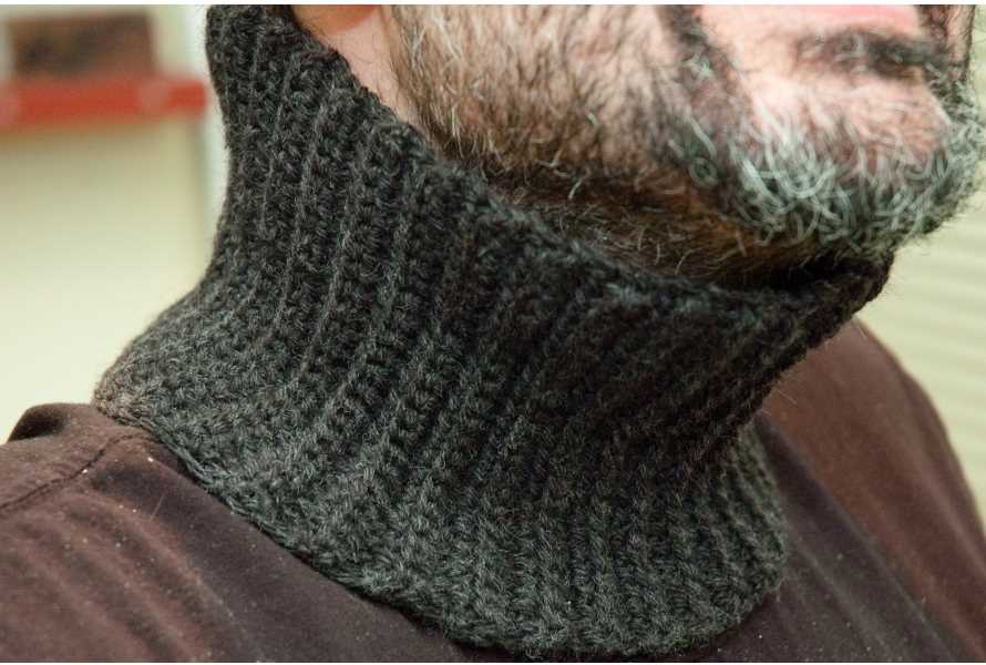 Men's neck warmer knitting pattern free