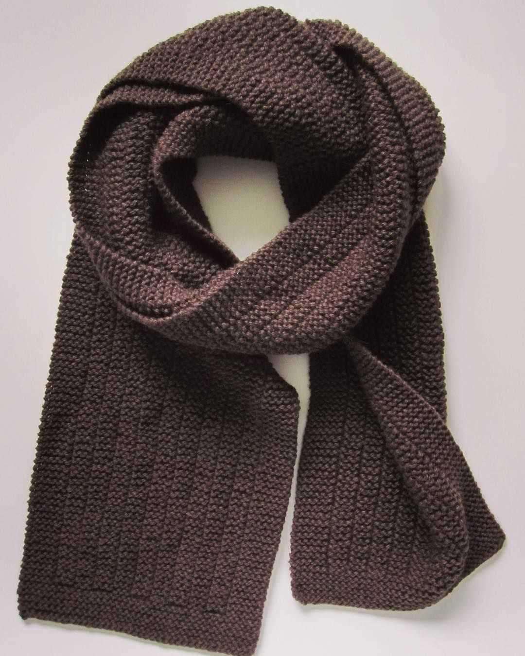 Mens herringbone scarf knitting pattern