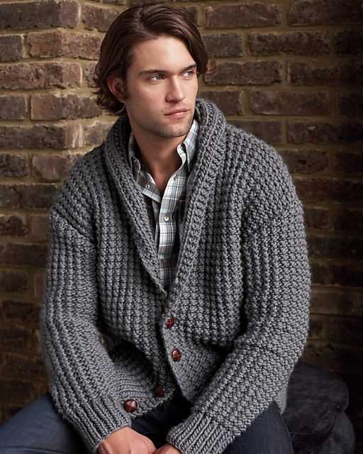 Mens knit cardigan pattern