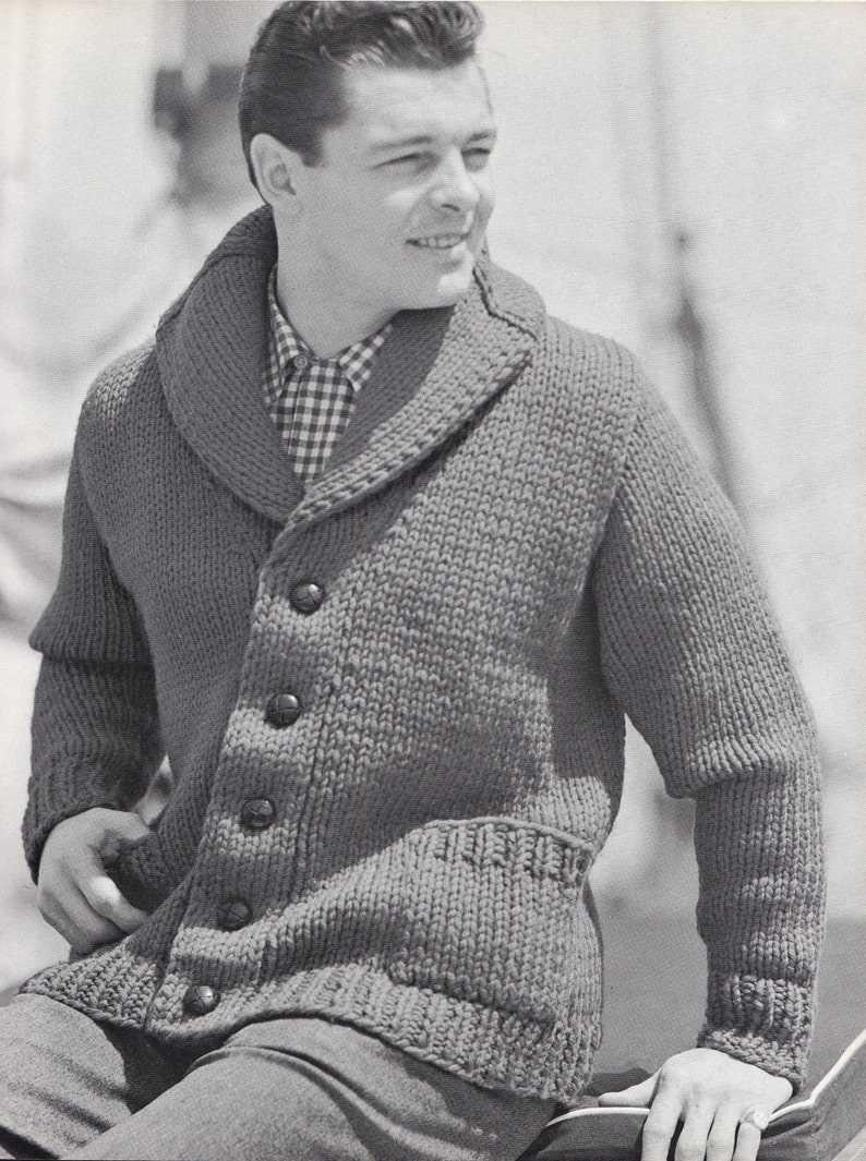 Mens knit cardigan pattern