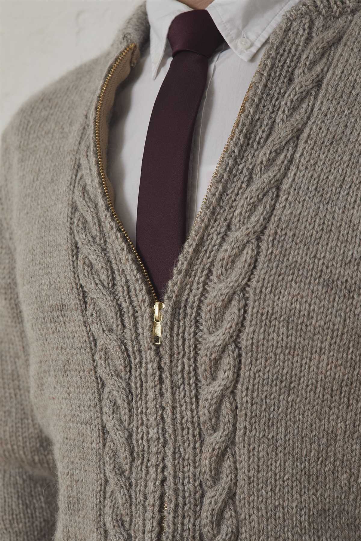 Mens knit cardigan pattern