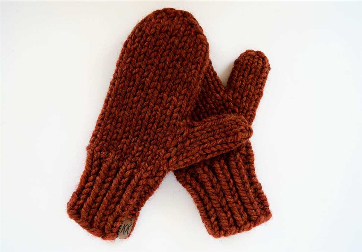 Mens mittens knitting pattern