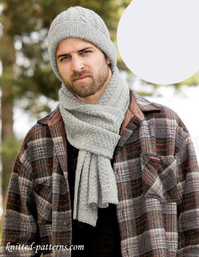 Mens scarf knitting pattern free