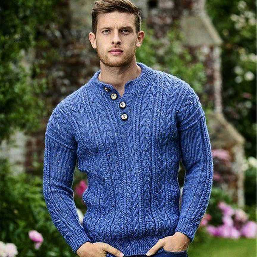 Mens aran sweater knitting patterns free