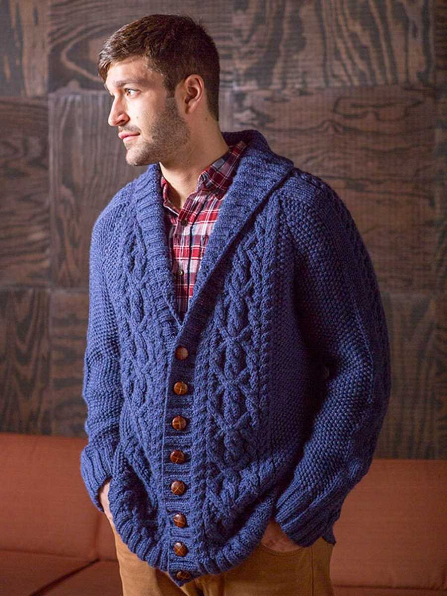 Mens cardigan knitting pattern