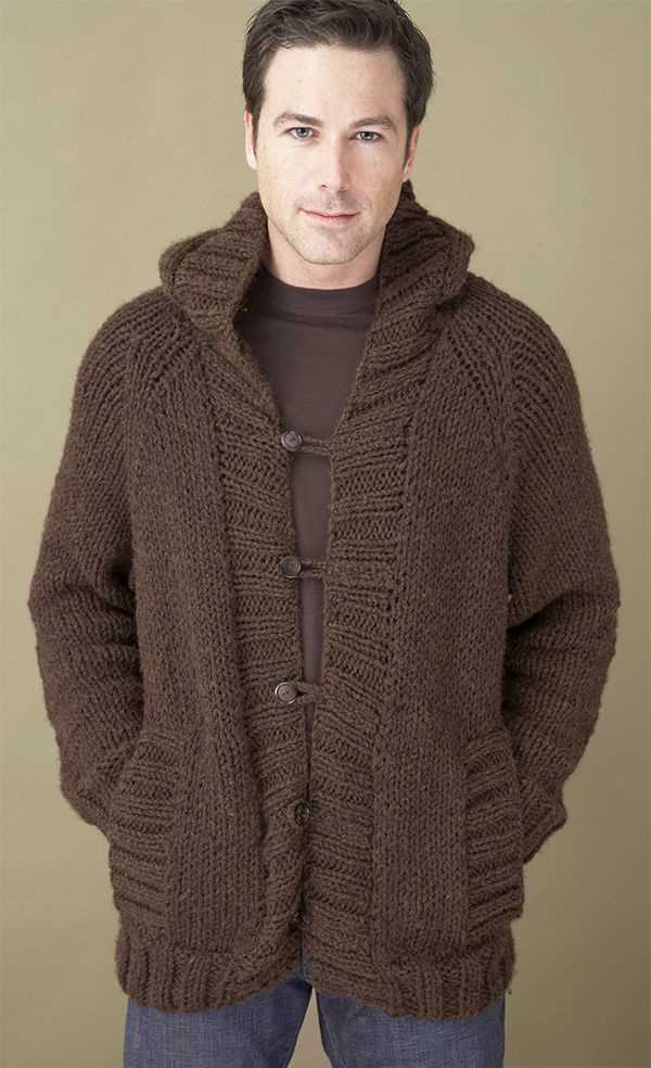 Mens chunky cardigan knitting pattern