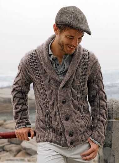 Mens chunky cardigan knitting pattern