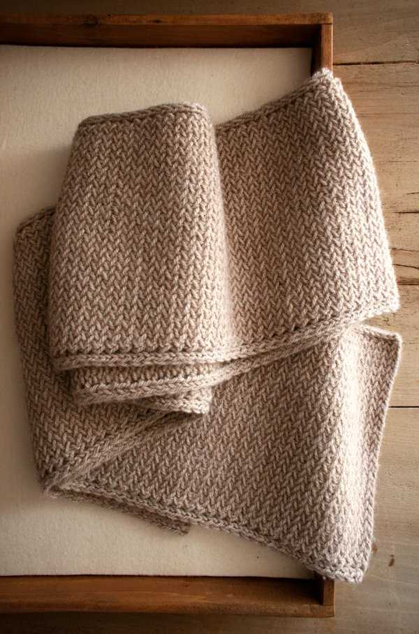 Mens herringbone scarf knitting pattern
