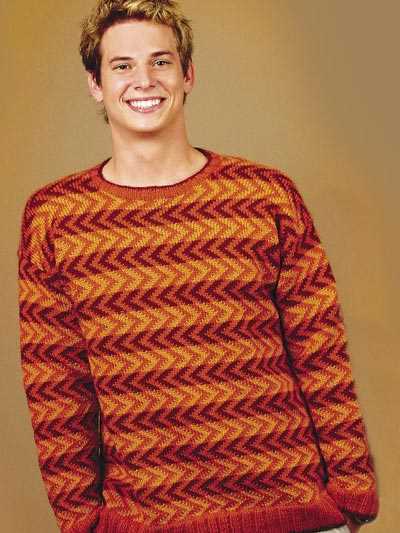 Mens pullover sweater knitting pattern