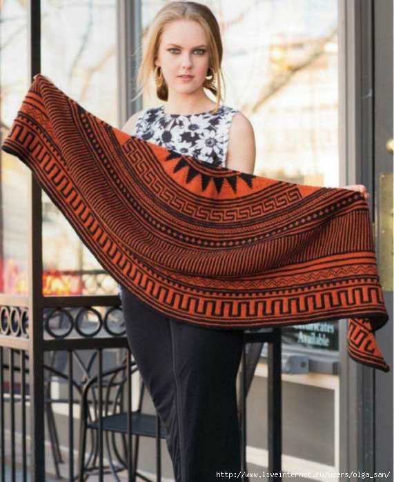 Large shawl knitting pattern