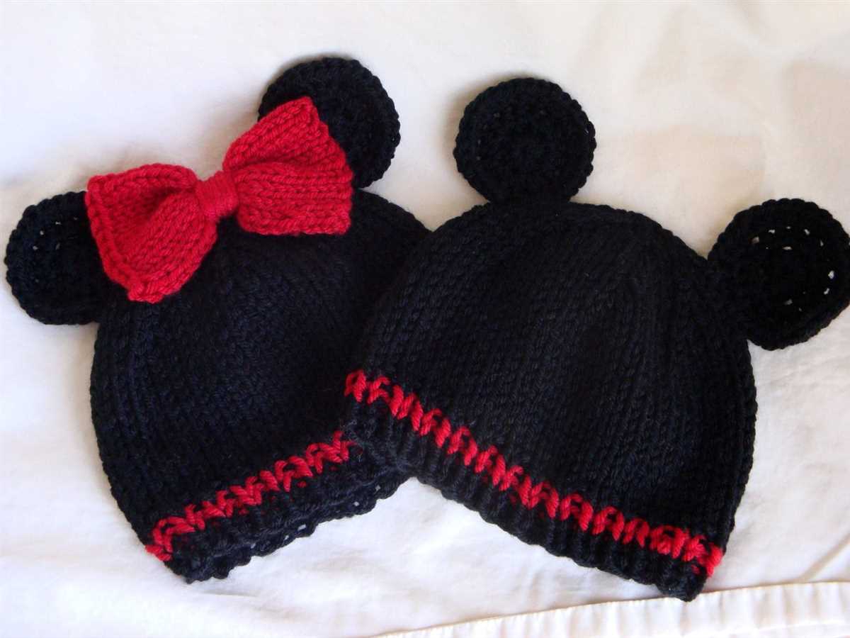 Mickey mouse hat knitting pattern free
