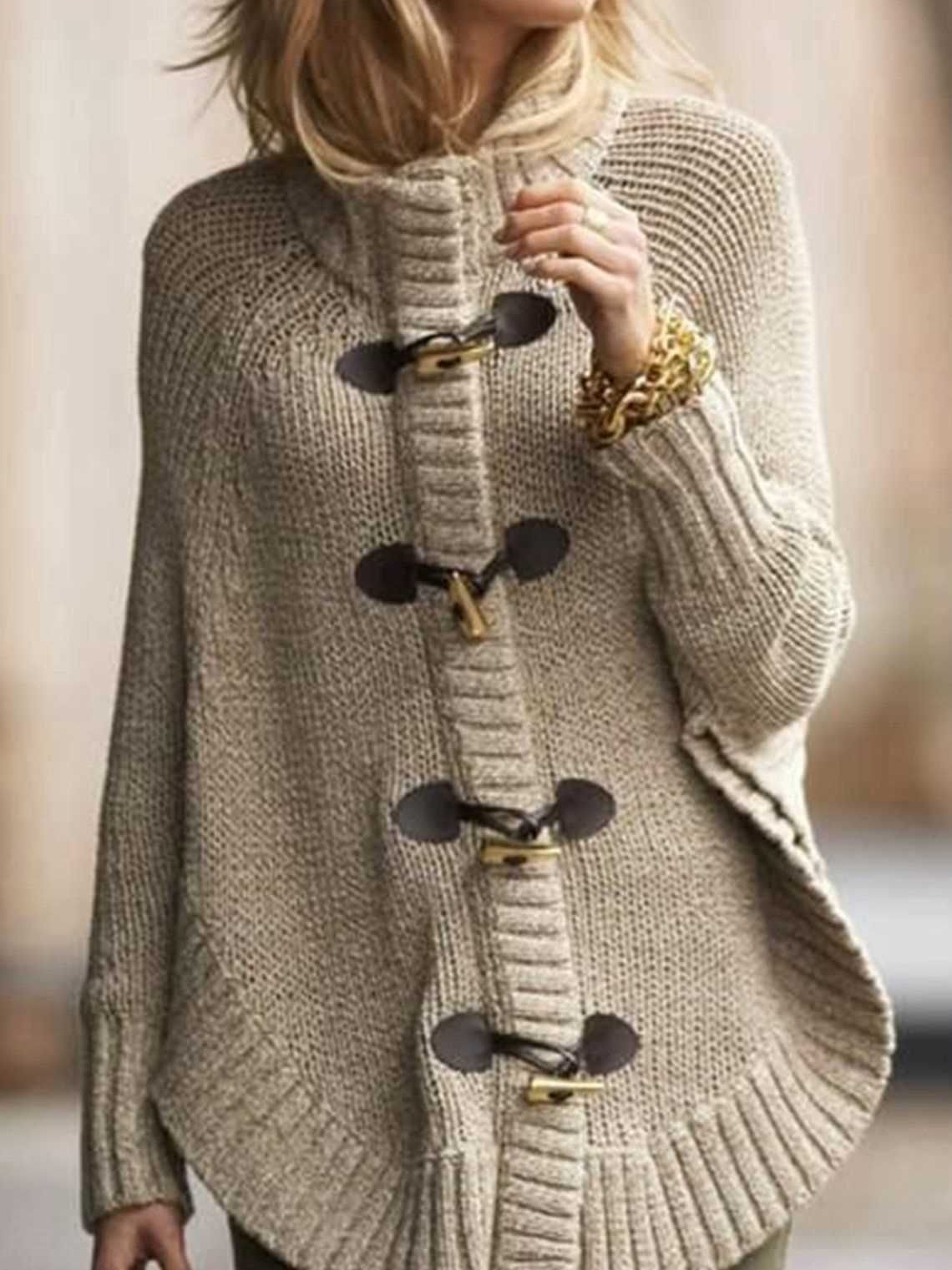Chunky knit cape pattern