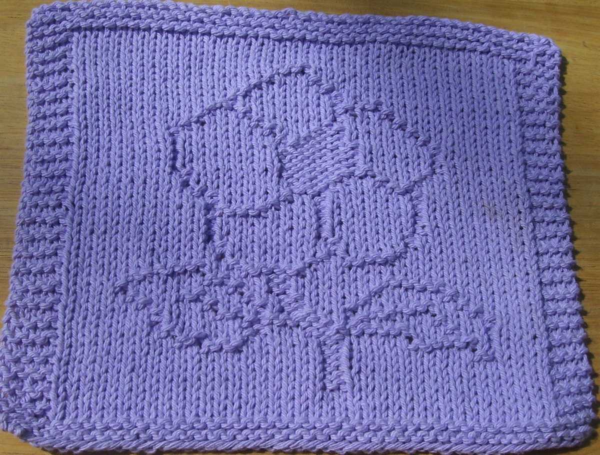 Mitered dishcloth knitting pattern