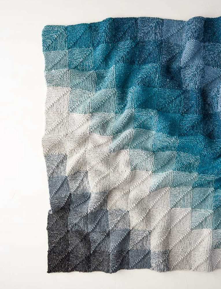 Mitered blanket knitting pattern