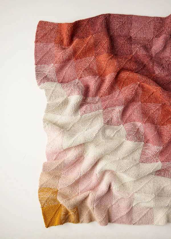 Mitered blanket knitting pattern