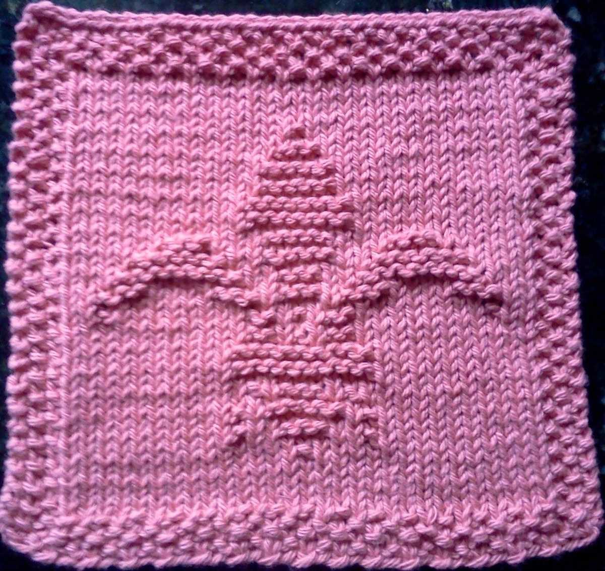 Mitered dishcloth knitting pattern
