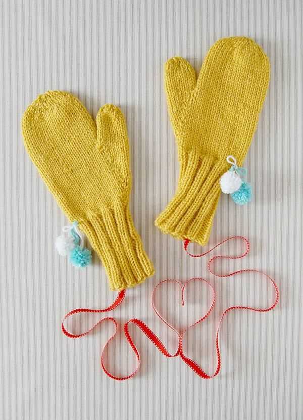 Mitten gloves knitting pattern
