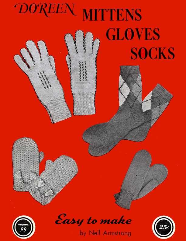 Mitten gloves knitting pattern