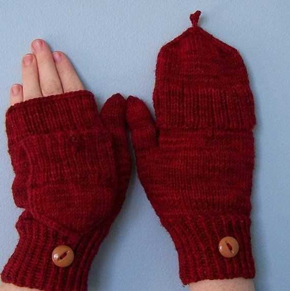Mitten gloves knitting pattern