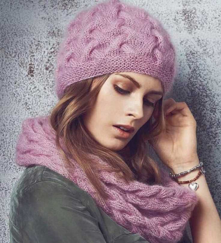 Mohair hat knitting pattern