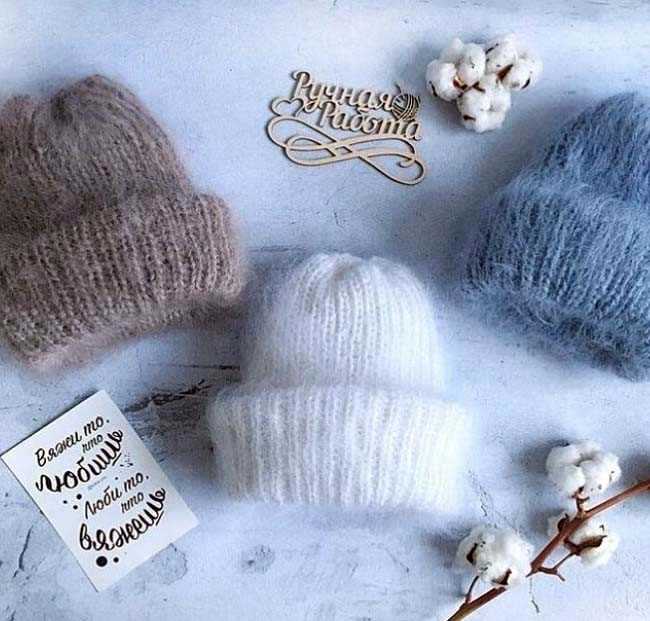 Mohair hat knitting pattern
