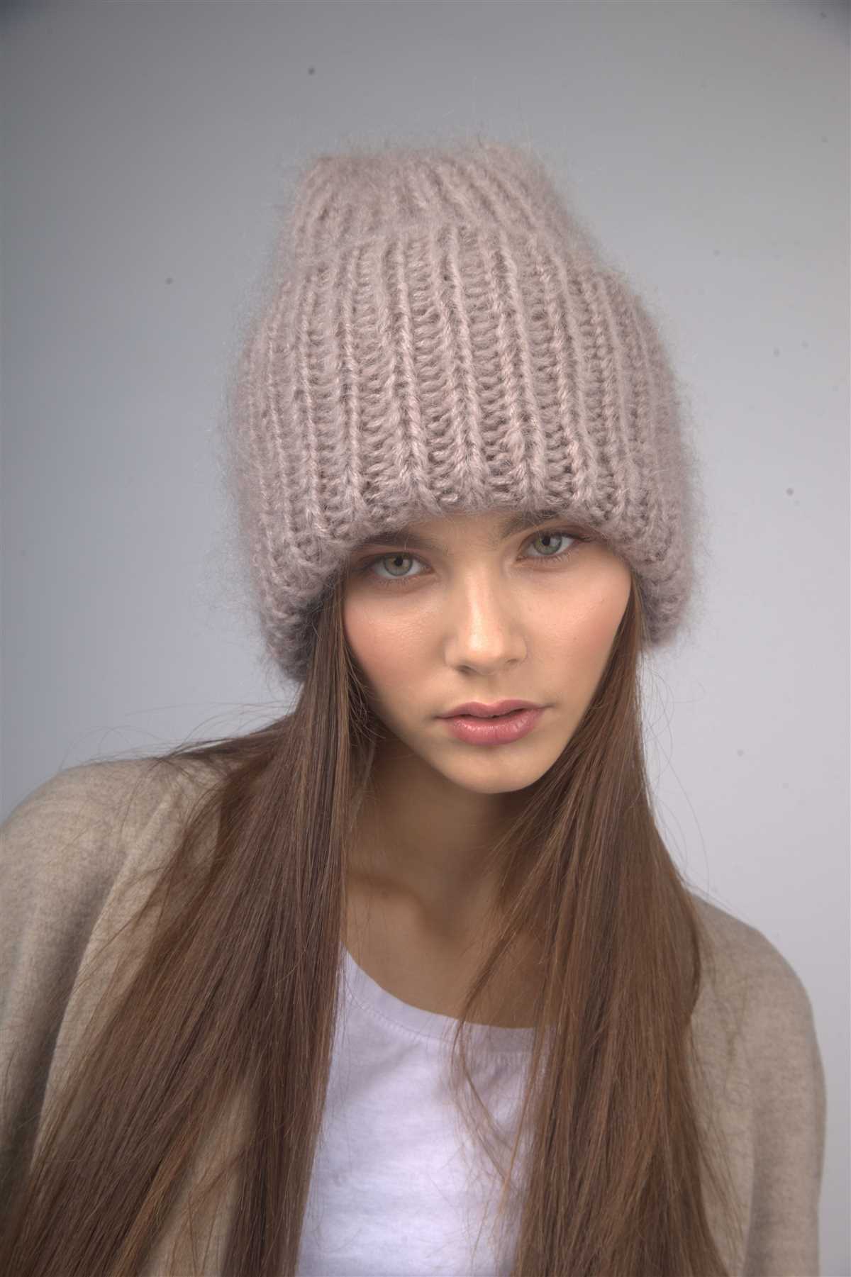 Mohair hat knitting pattern