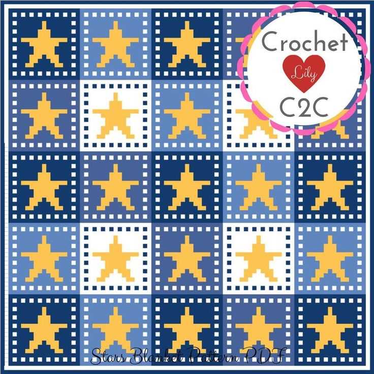 Moon and stars blanket knitting pattern