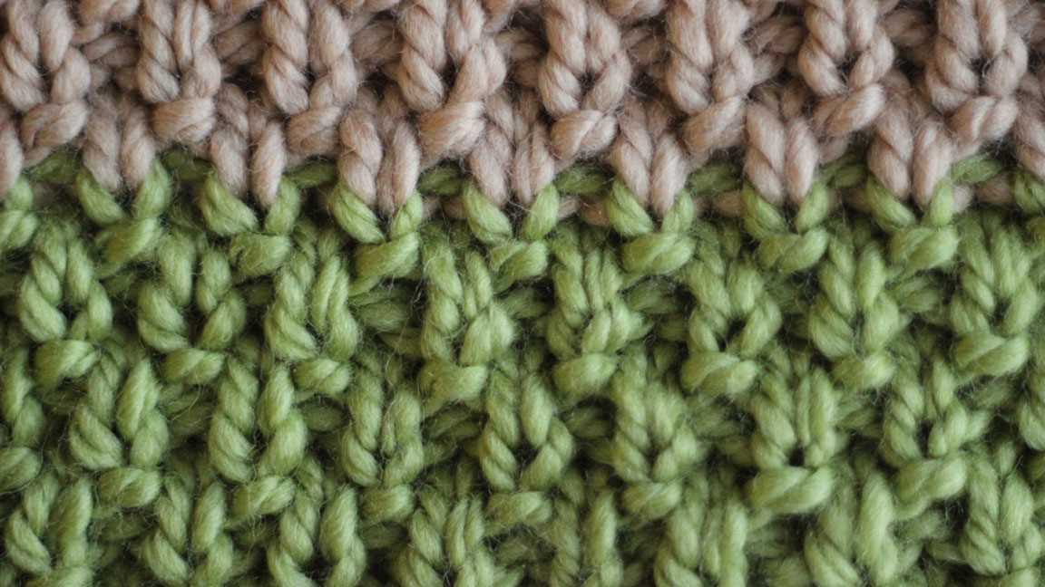 Moss stitch knit scarf pattern