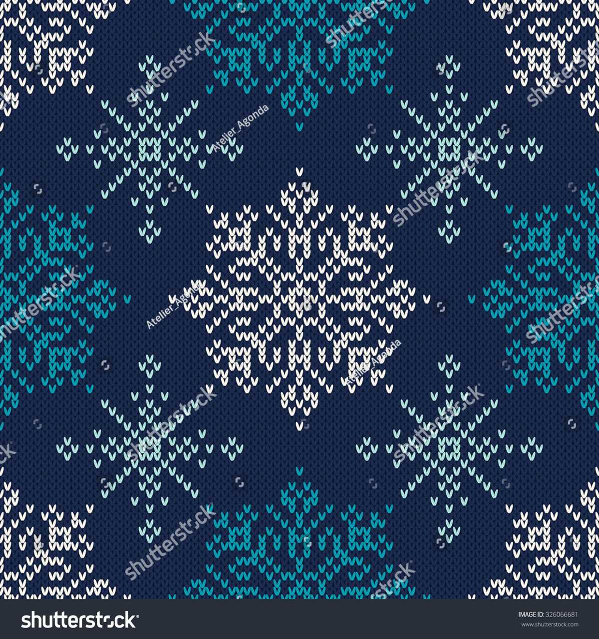 Fair isle snowflake knitting pattern