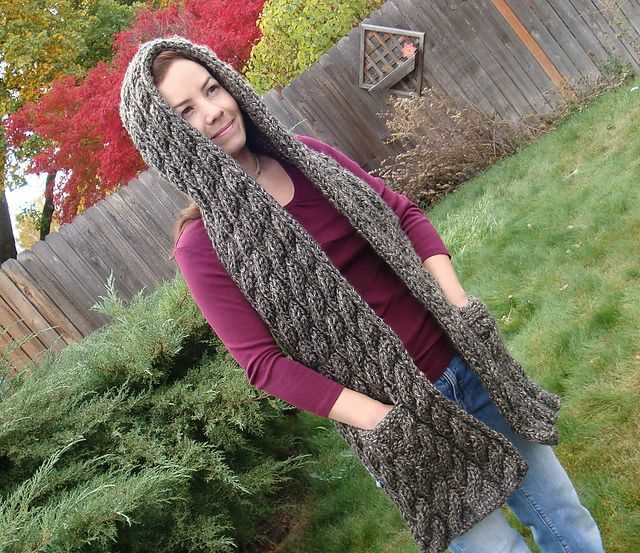 Pocket scarf knitting pattern