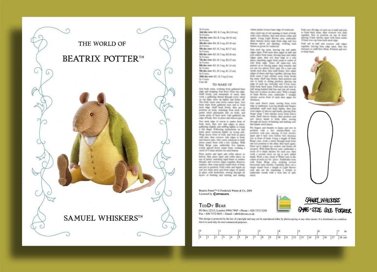 Beatrix potter toy knitting patterns