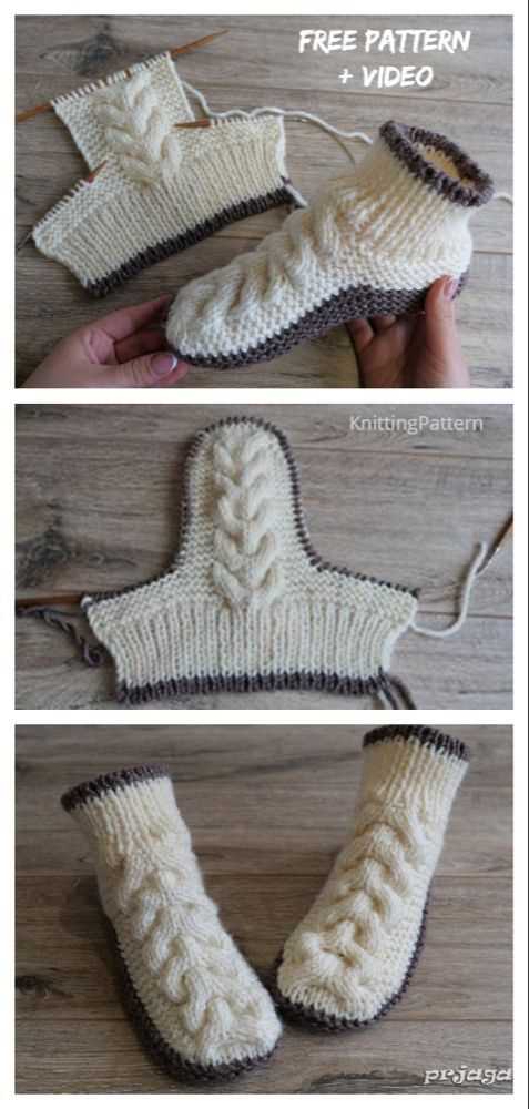 Free slipper boot knitting patterns