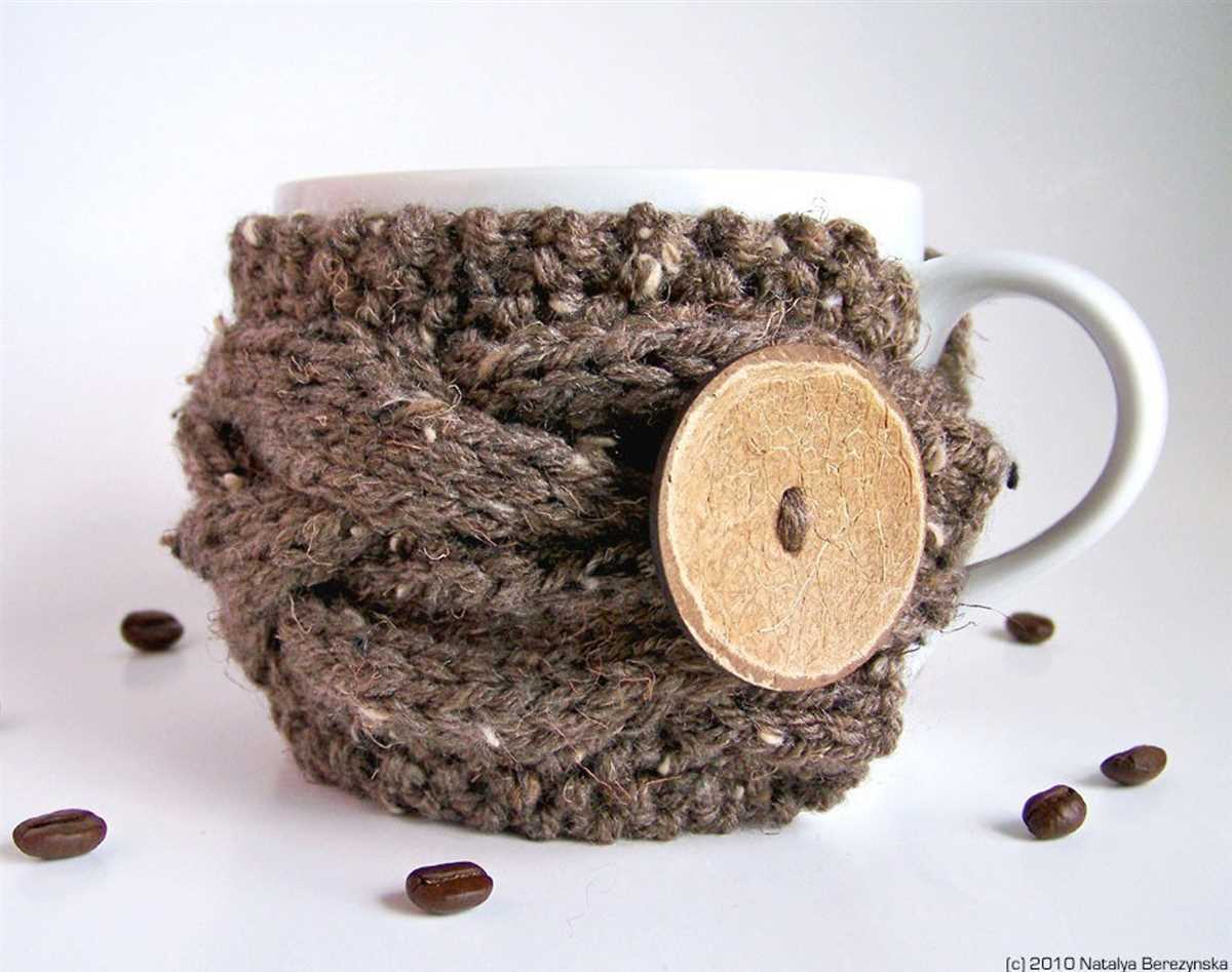 Mug cosy knitting pattern