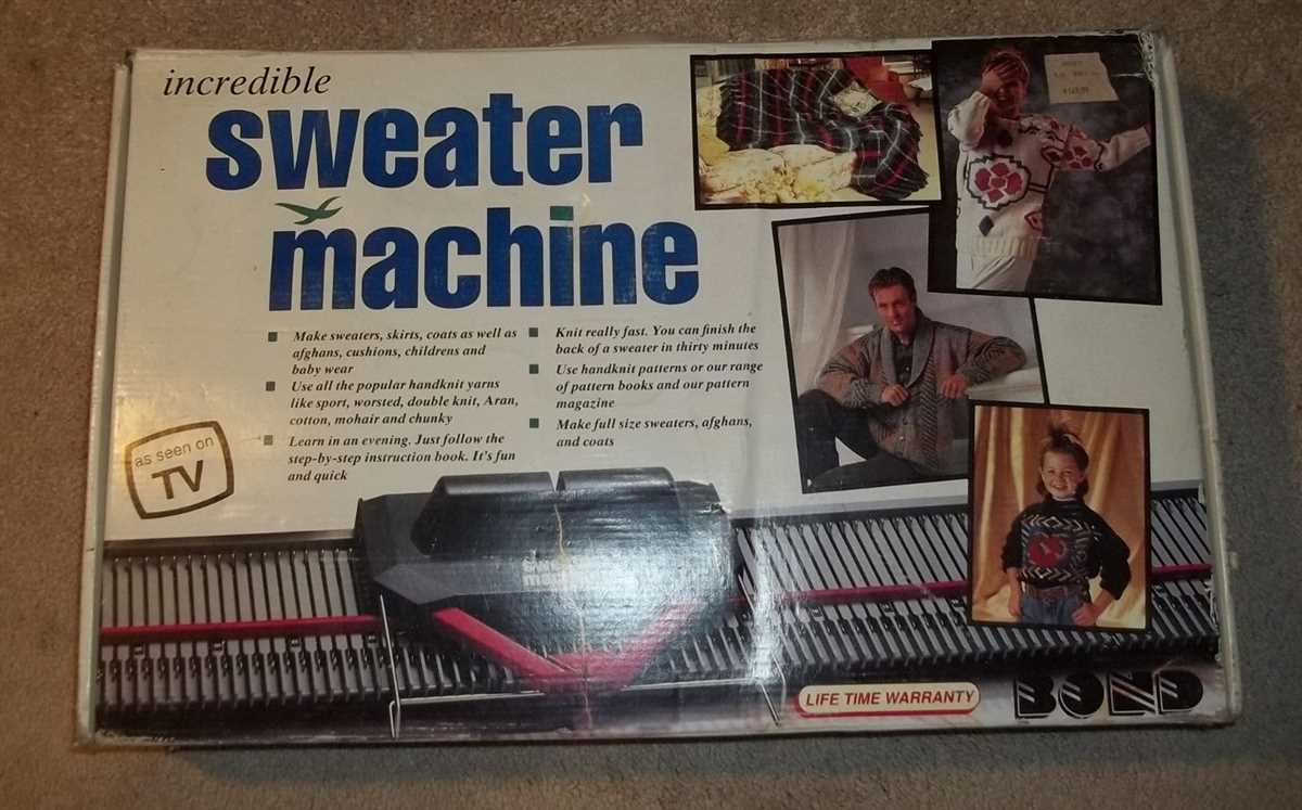 Machine knit sweater pattern