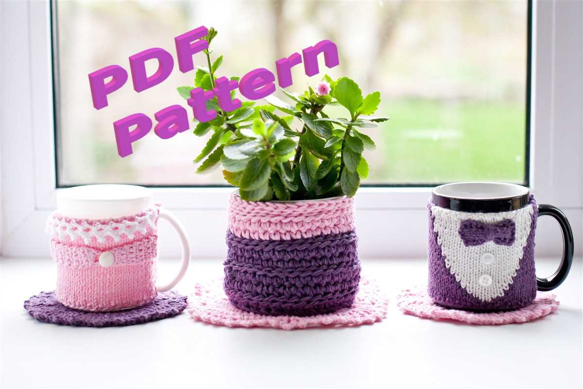 Knitted mug warmers free pattern