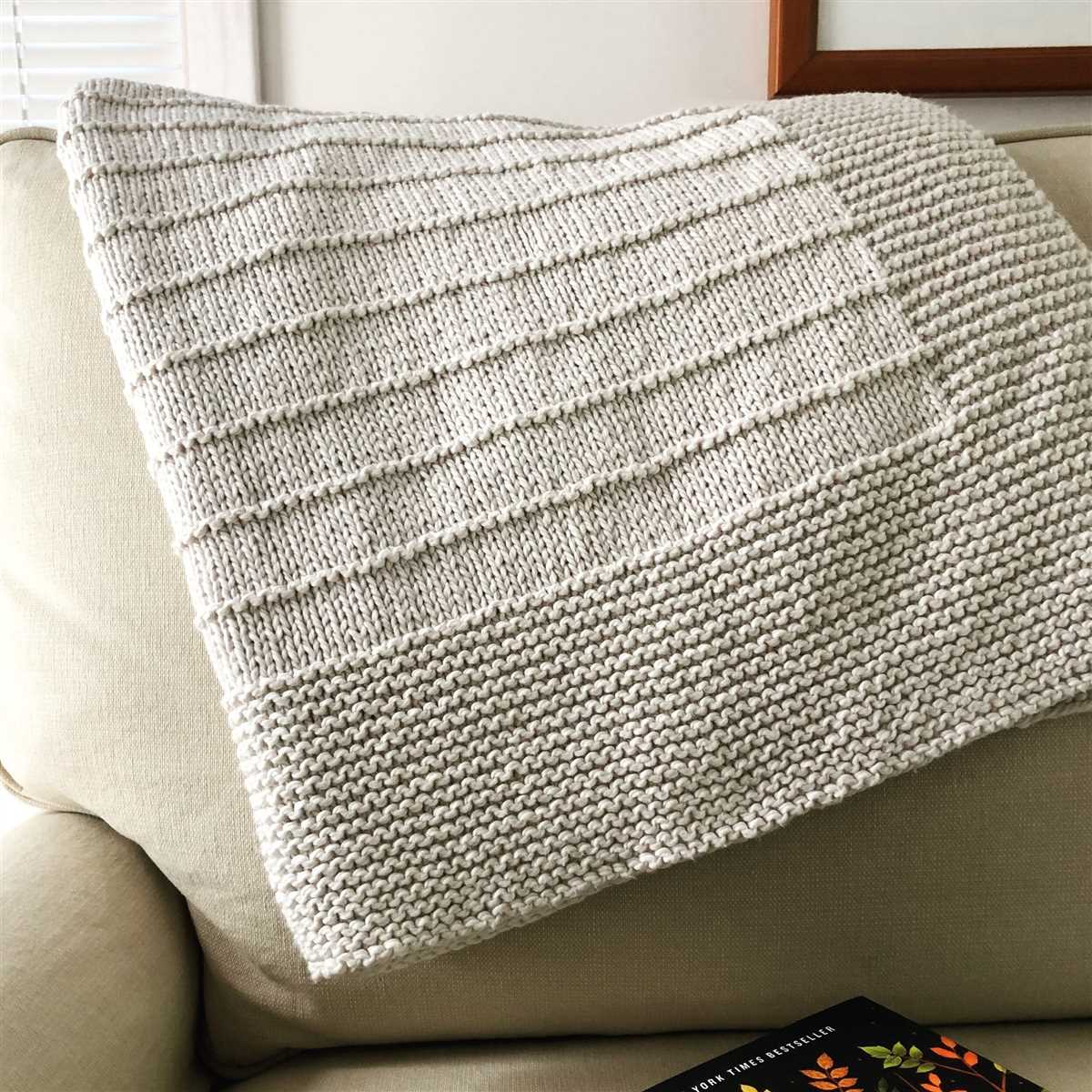 Worsted weight knit blanket pattern