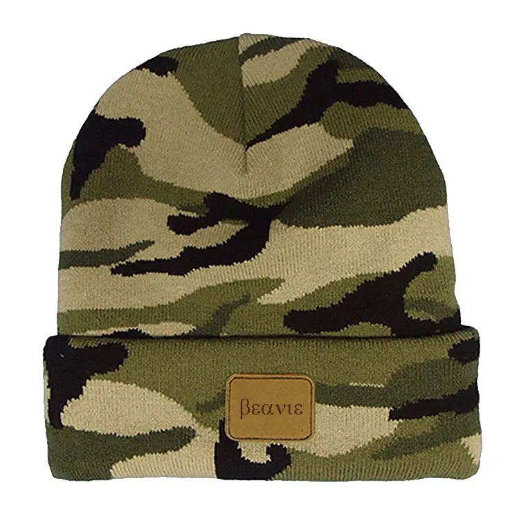 Knitted camouflage hat pattern