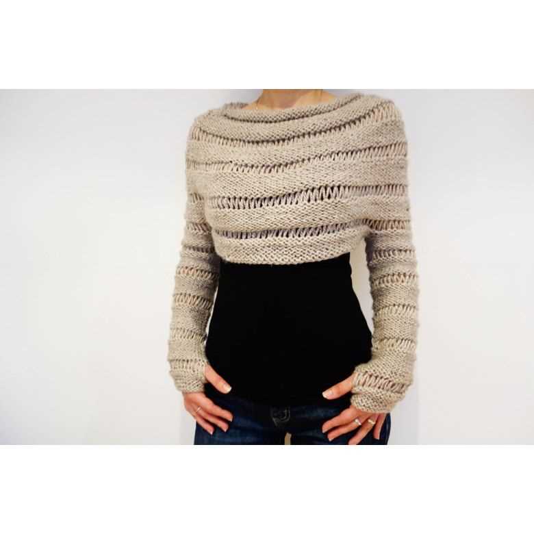 Cropped sweater knitting pattern