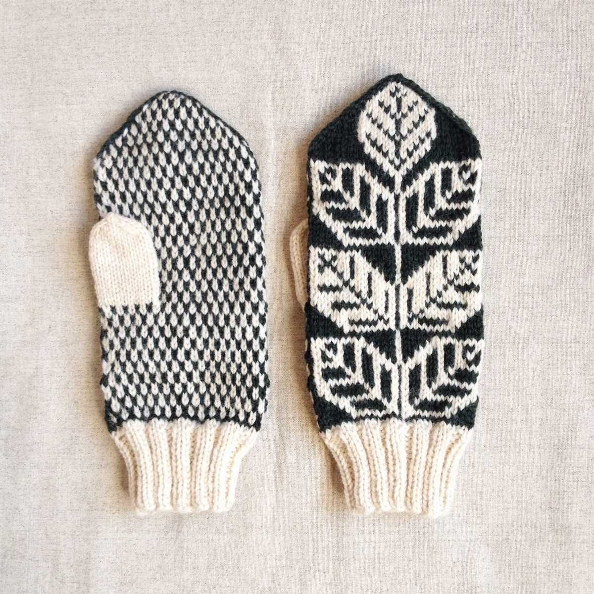 Mitten pattern knitting beginners