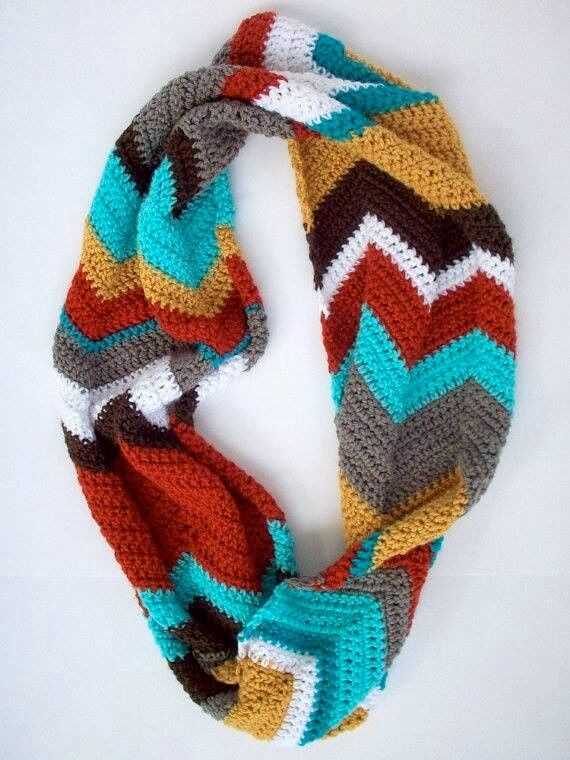 Zigzag knitting pattern scarf