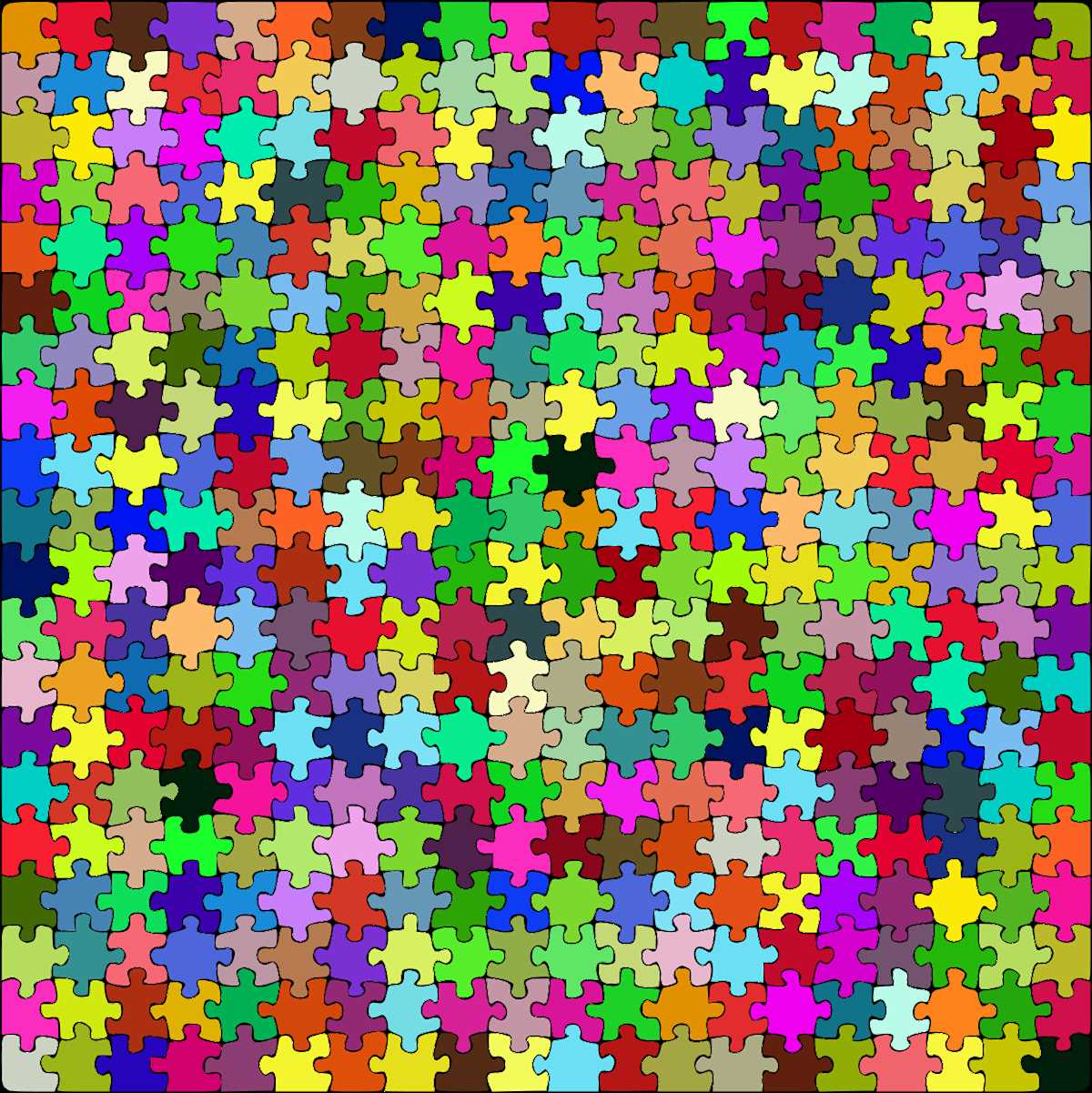 Jigsaw puzzle knitting pattern