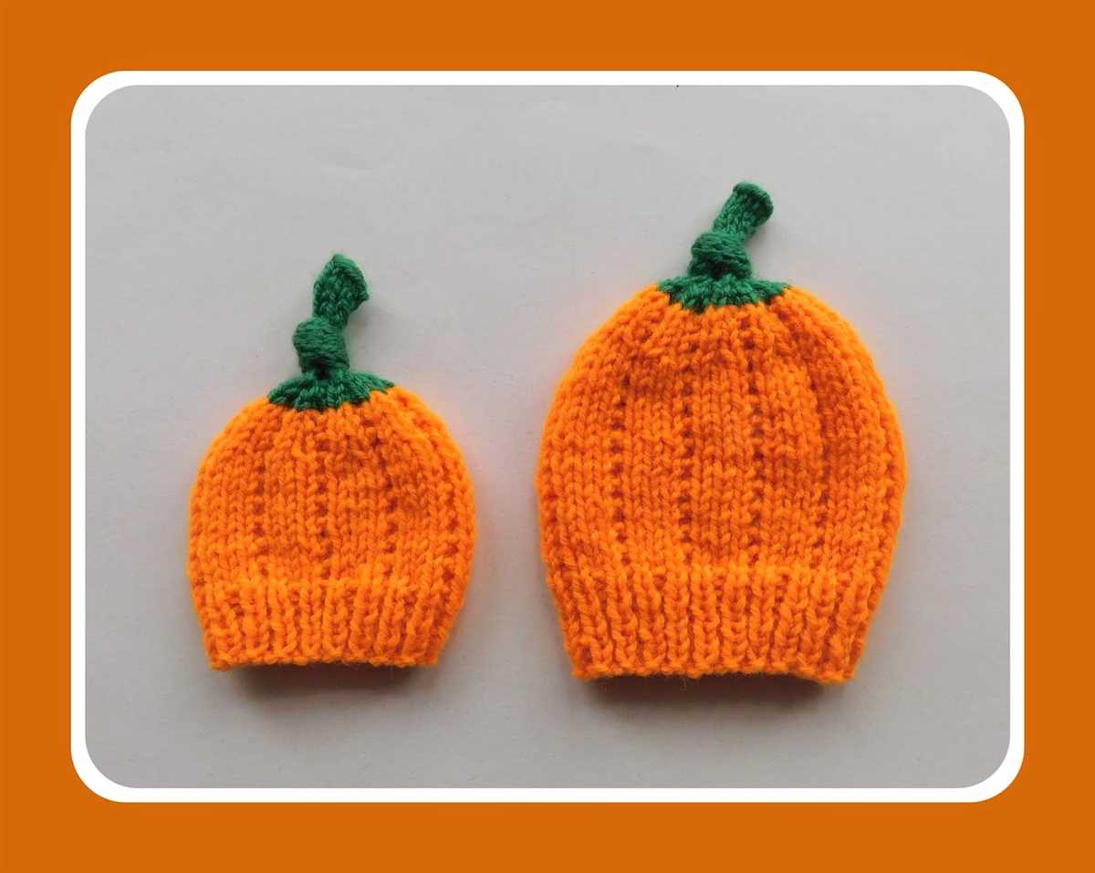 Knitted pumpkin hat pattern