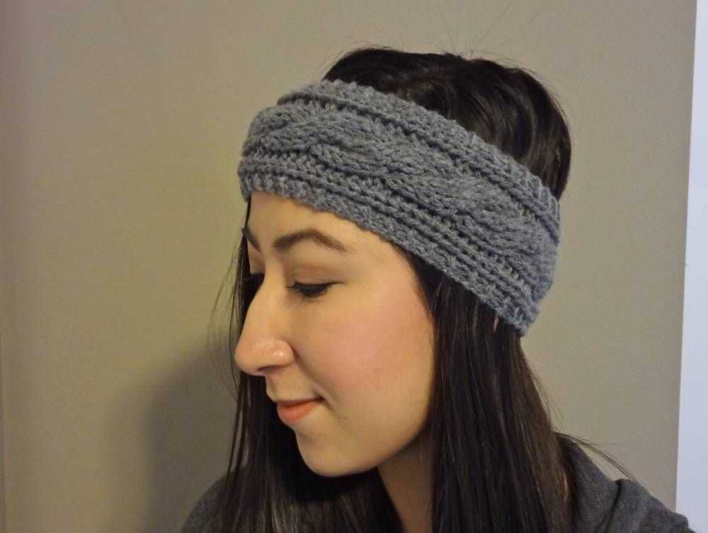 Free cable knit headband pattern