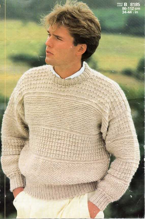 Chunky mens sweater knitting pattern