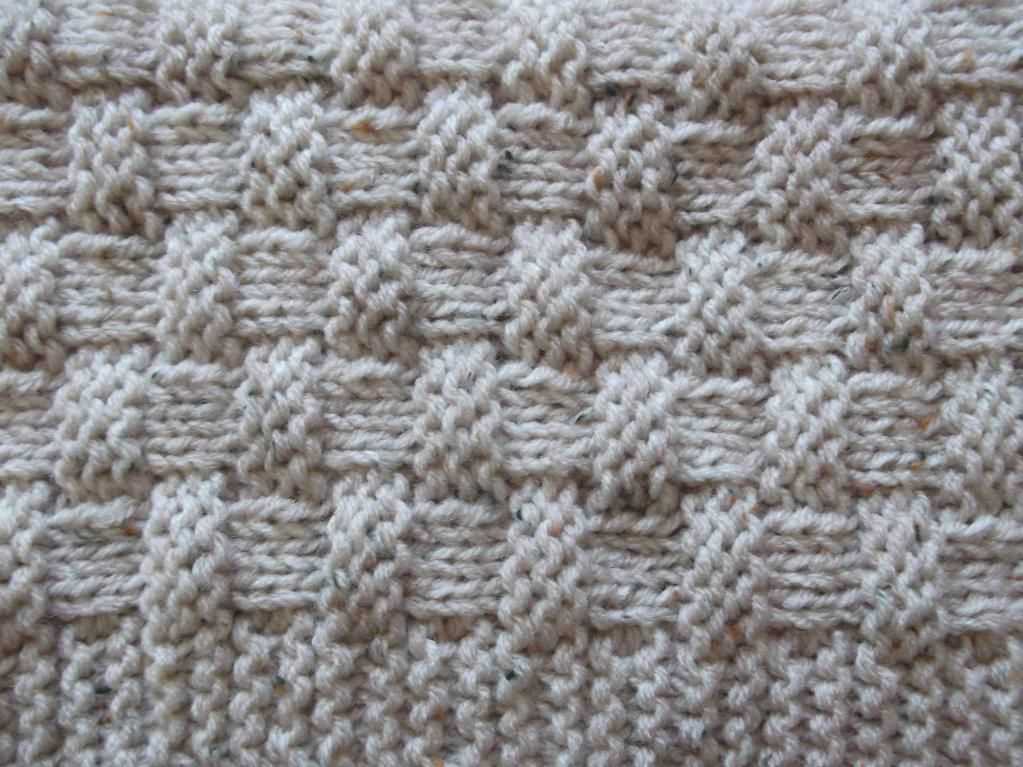 Basket weave blanket pattern knit