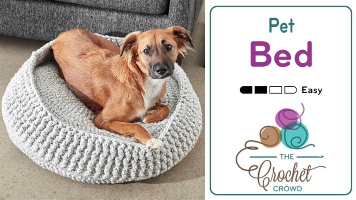 Knitted dog bed pattern