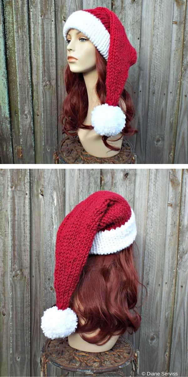 Knitting santa hat pattern