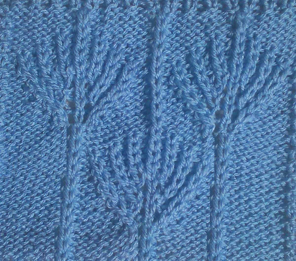 Brioche leaf knitting pattern